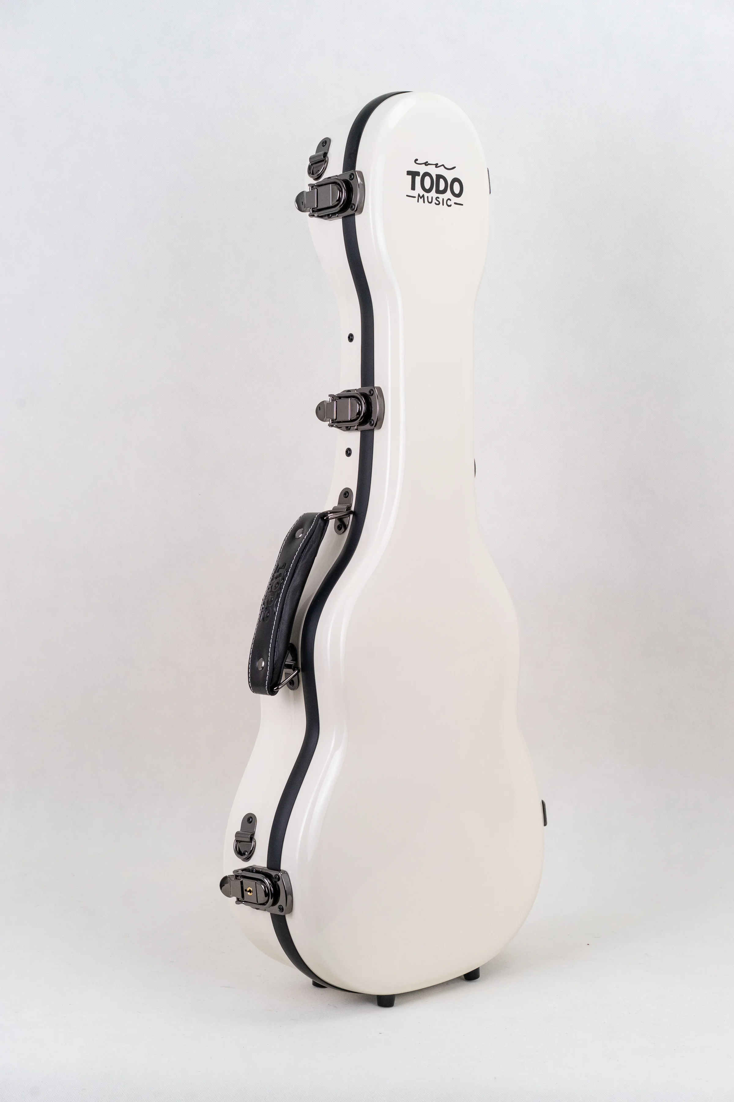 Premium Fiberglas Bariton Ukulele-Koffer  - Weiß